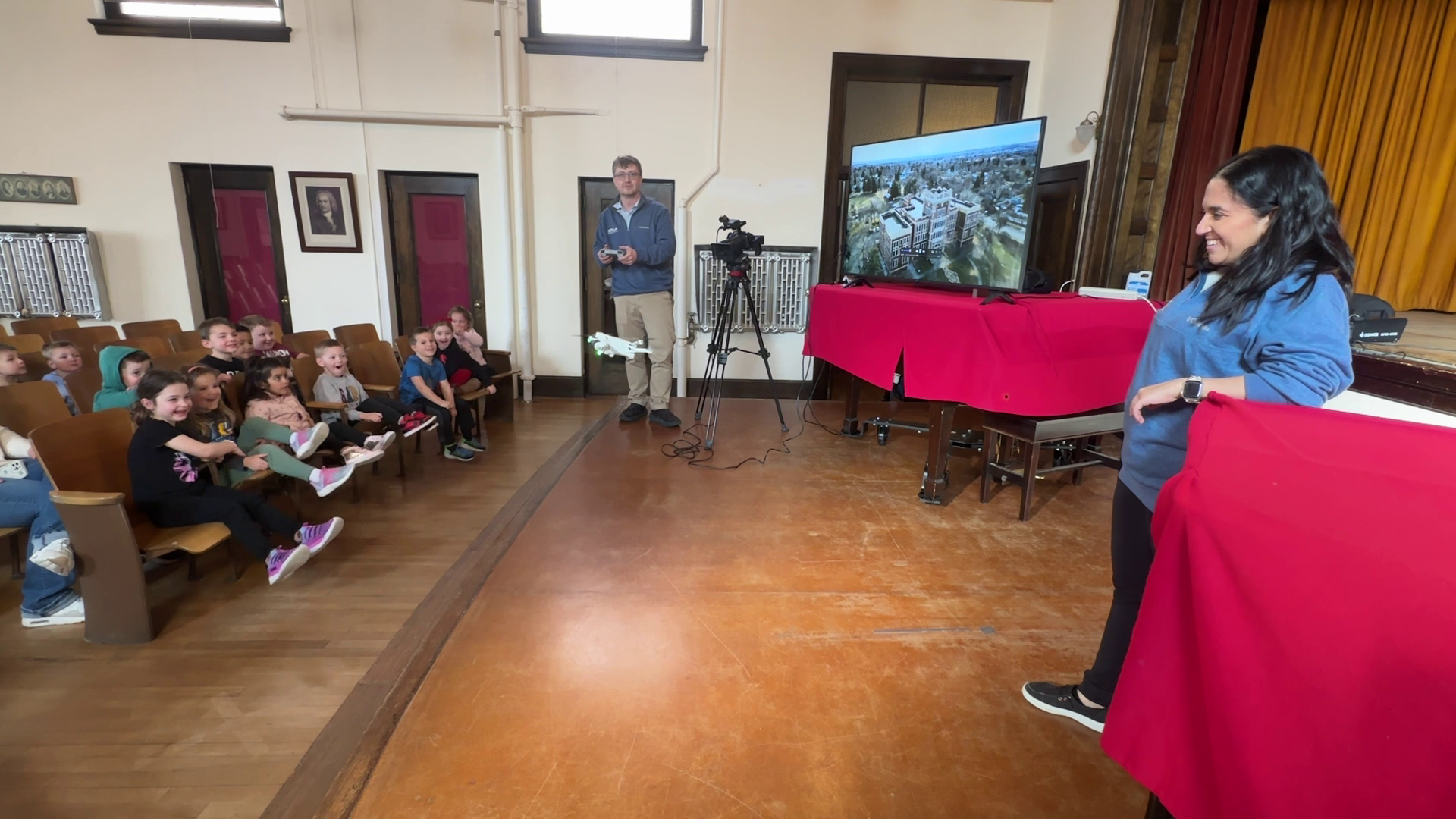 Ursuline Center students learn about news from KRTV team