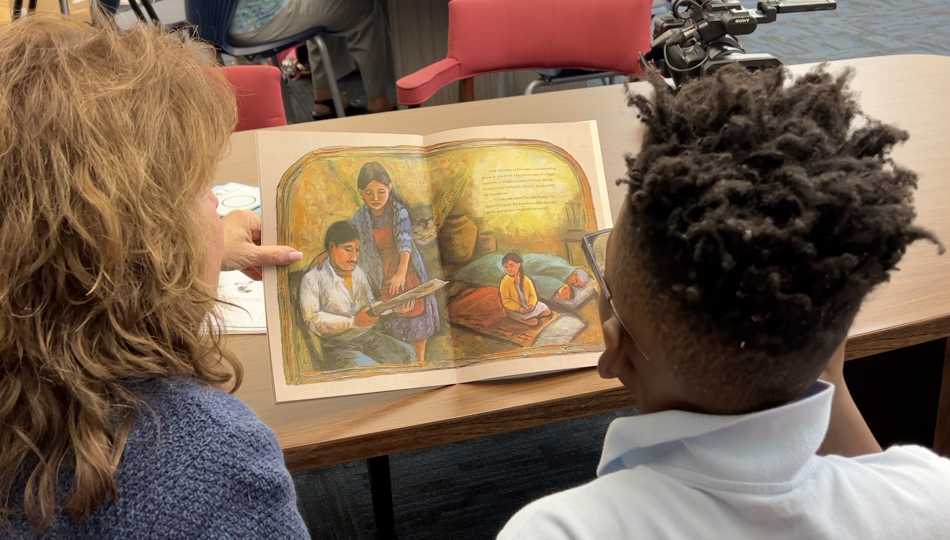 Tena and Jayce during their ReadingPals session
