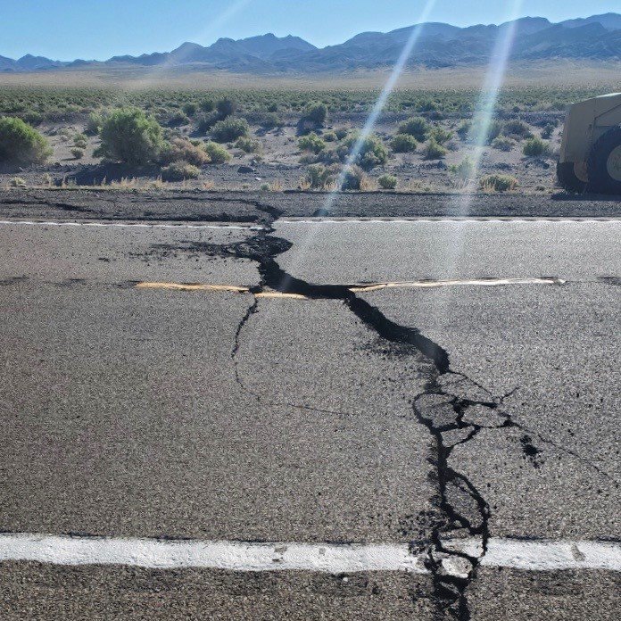 6.4 magnitude earthquake in Nevada damages US Hwy 95 in Esmeralda County.