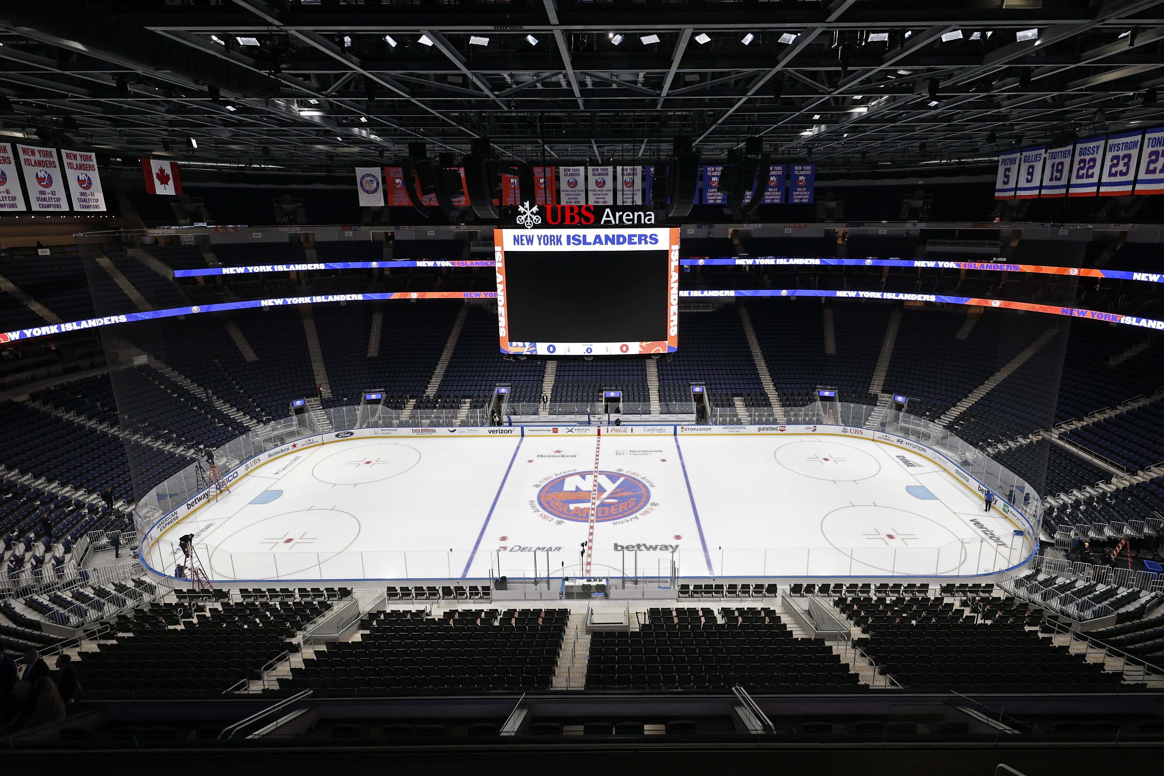 FILE Flames Islanders Hockey