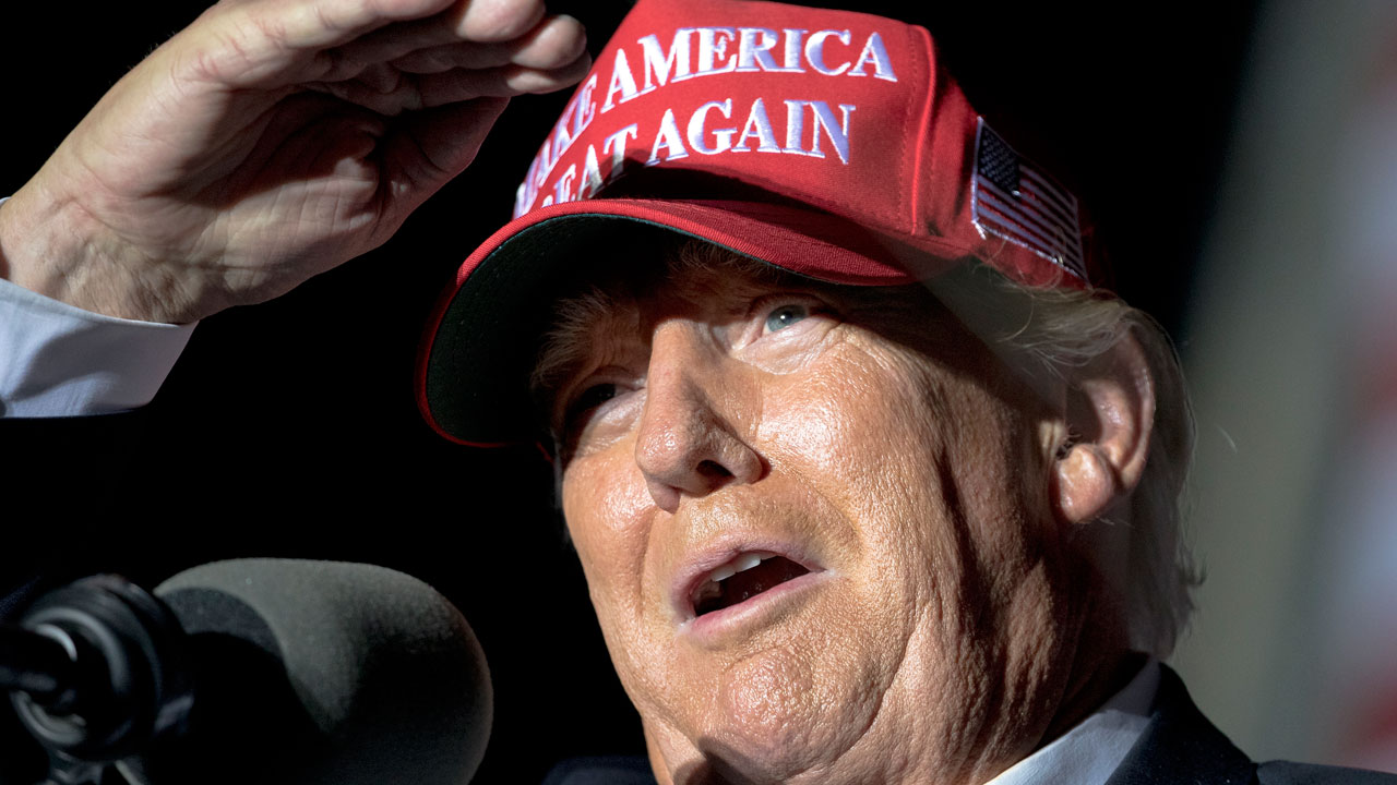 Former President Donald Trump speaks at a rally, Saturday, Oct. 22, 2022, in Robstown, Texas.
