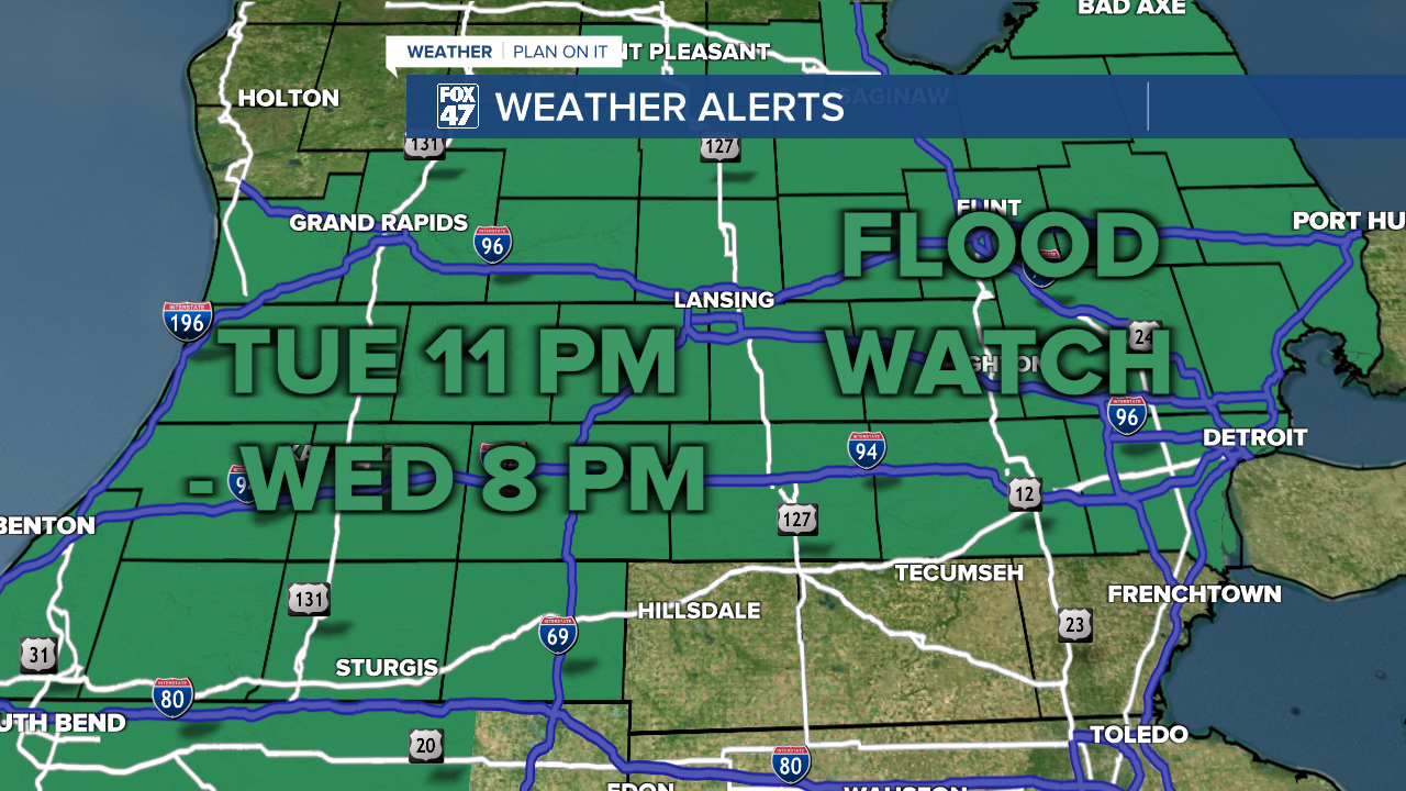 Flood Alerts in Michigan 07/09/24