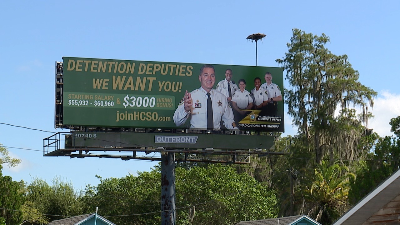 Pasco jail recruitment billboard