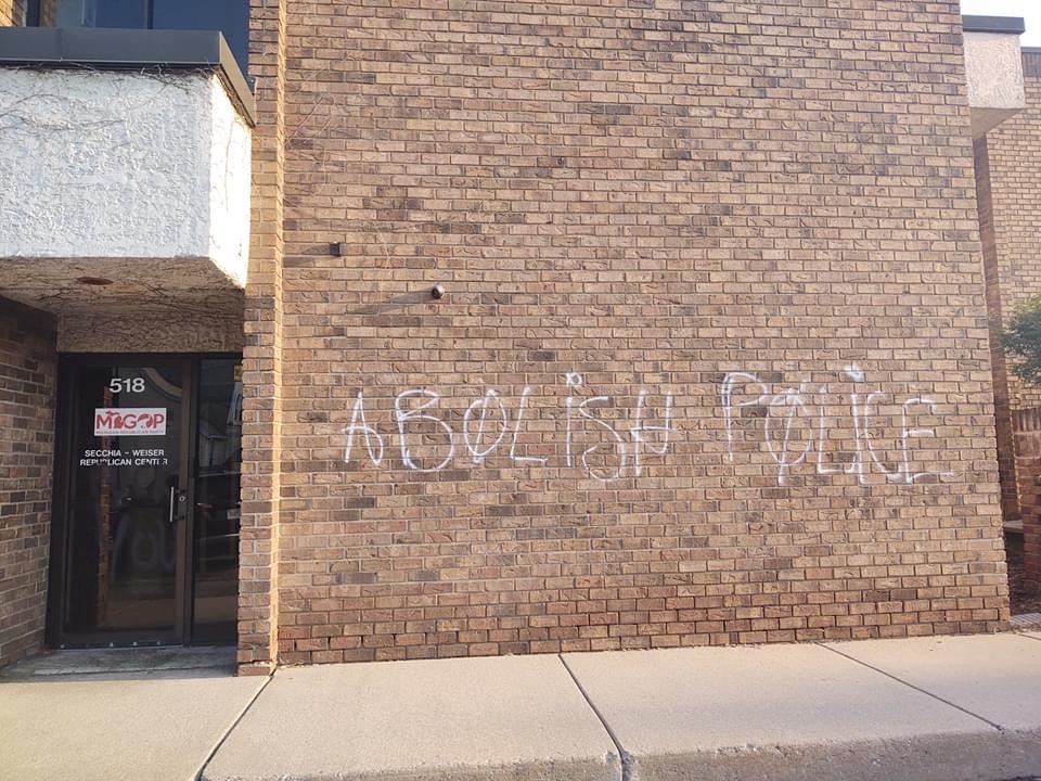 Vandals strike Michigan Republican Headquarters