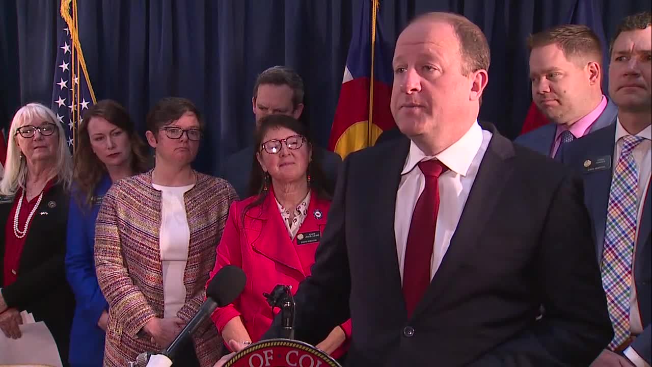 Polis at gun safety bill signing April 28 2023