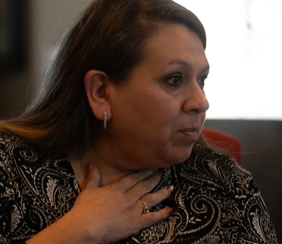 Sarah Rojo in her home in Gardendale