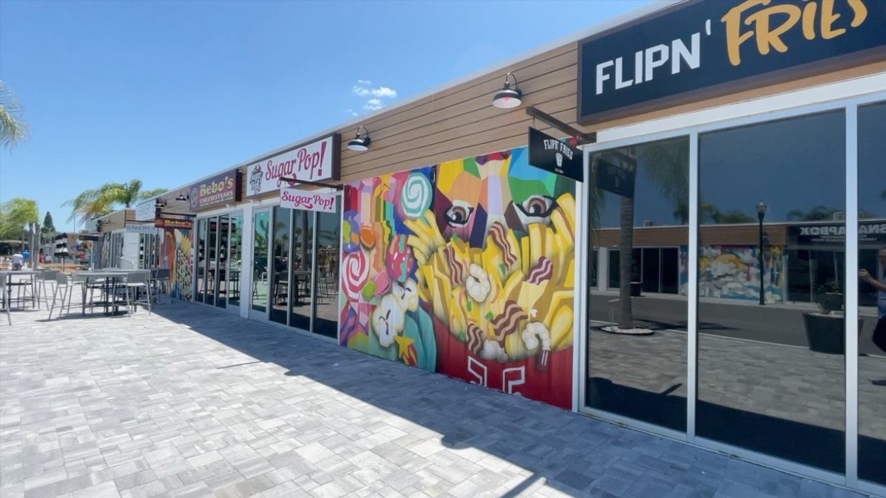 New retail complex opening, all locally owned businesses in converted shipping containers