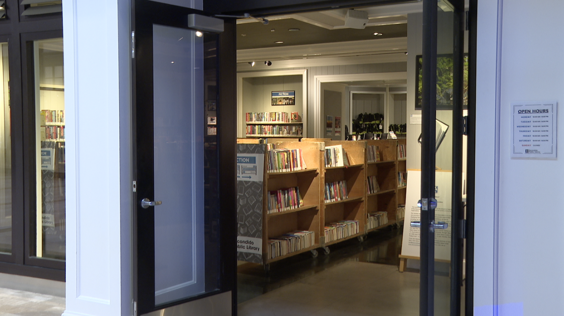 The Escondido Public Library is still in a temporary mall space after its March reopening deadline passed due to parking lot renovations.