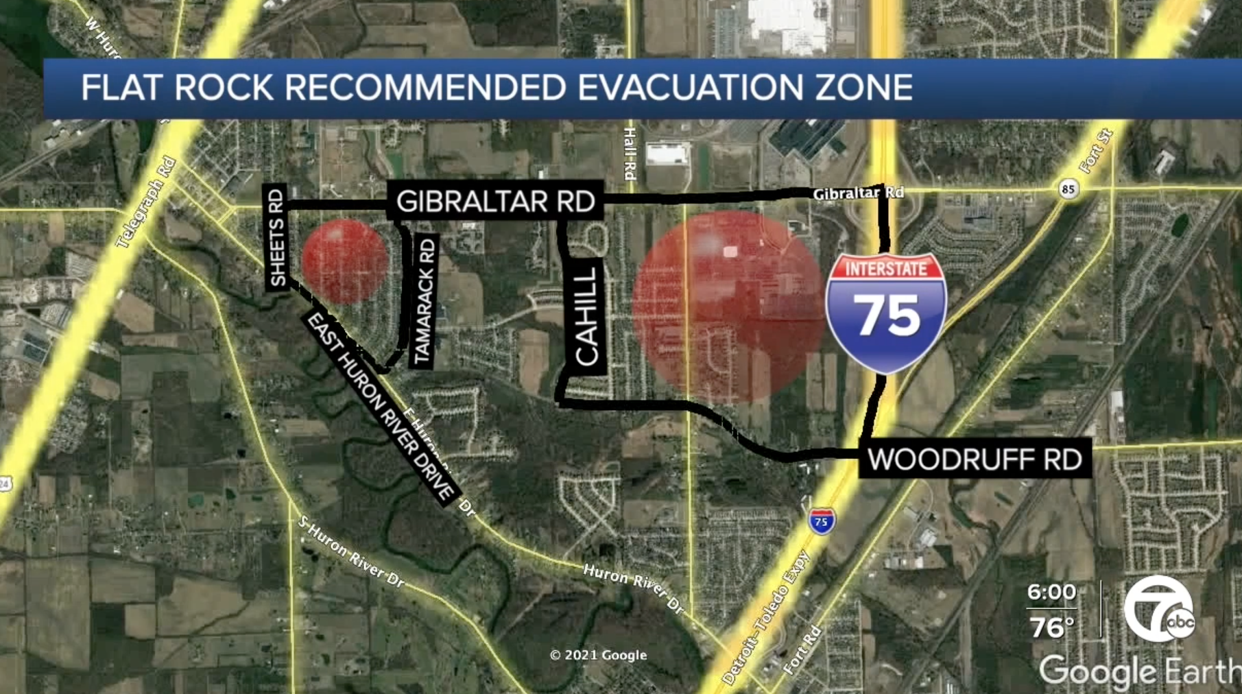 Evacuation zone