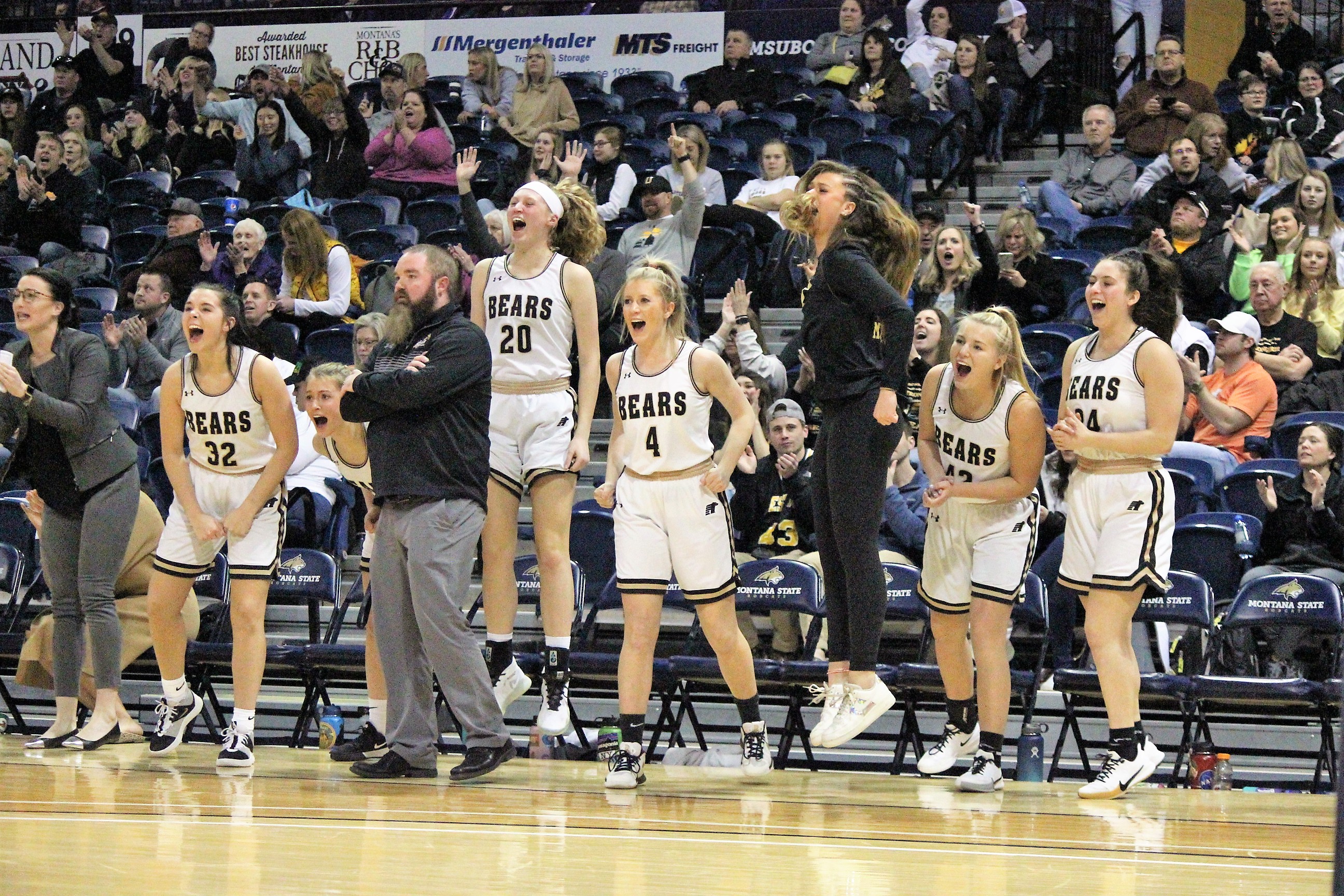 Billings West girls basketball bench