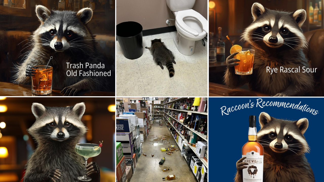 Raccoon cocktails