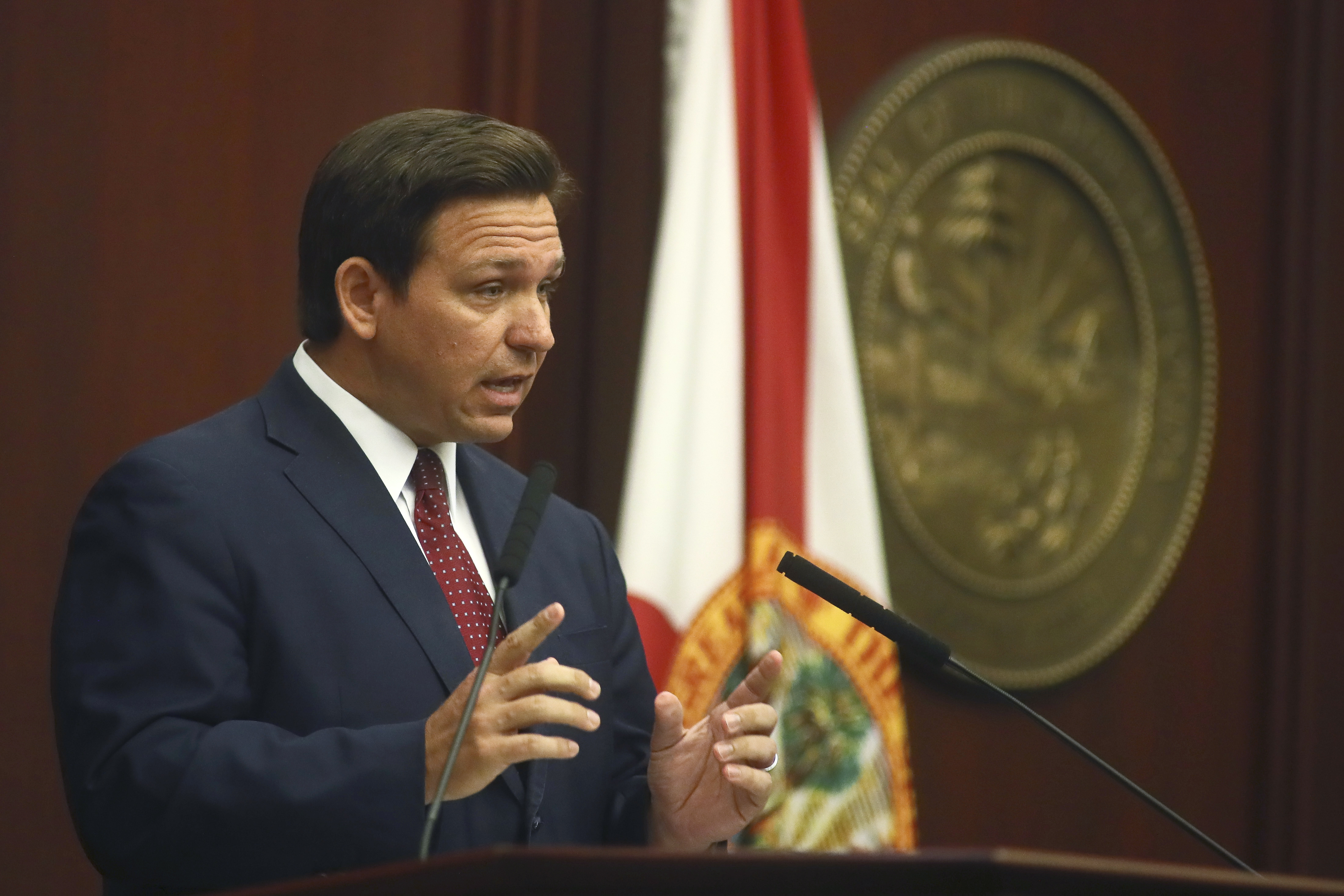 Gov. Ron DeSantis during his State of the State address, March 2, 2021