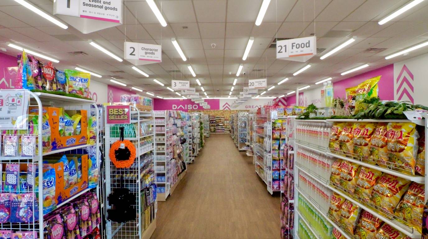 Inside Daiso. 