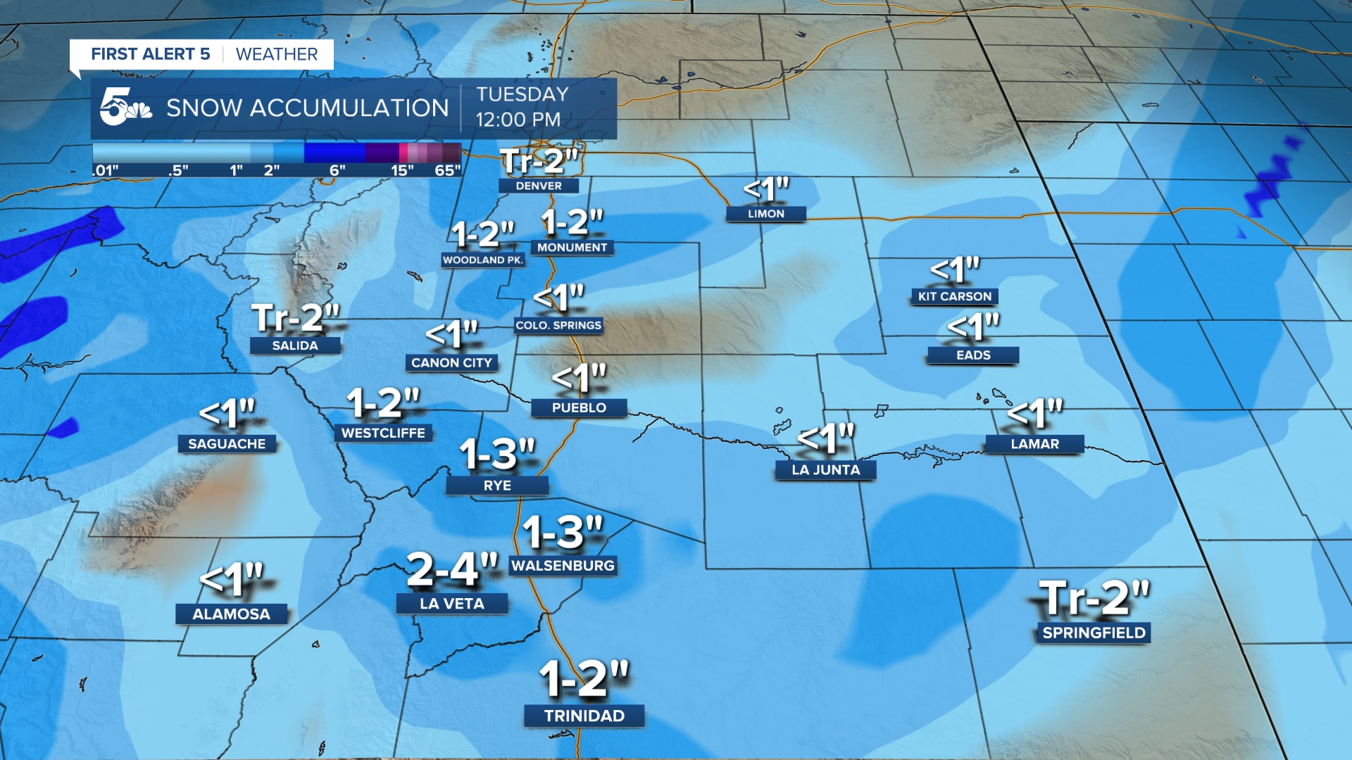 Southern Colorado snow forecast