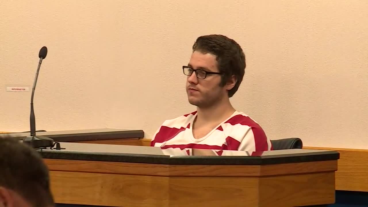 Austin Harrouff in court on first day of murder trial, Nov. 28, 2022