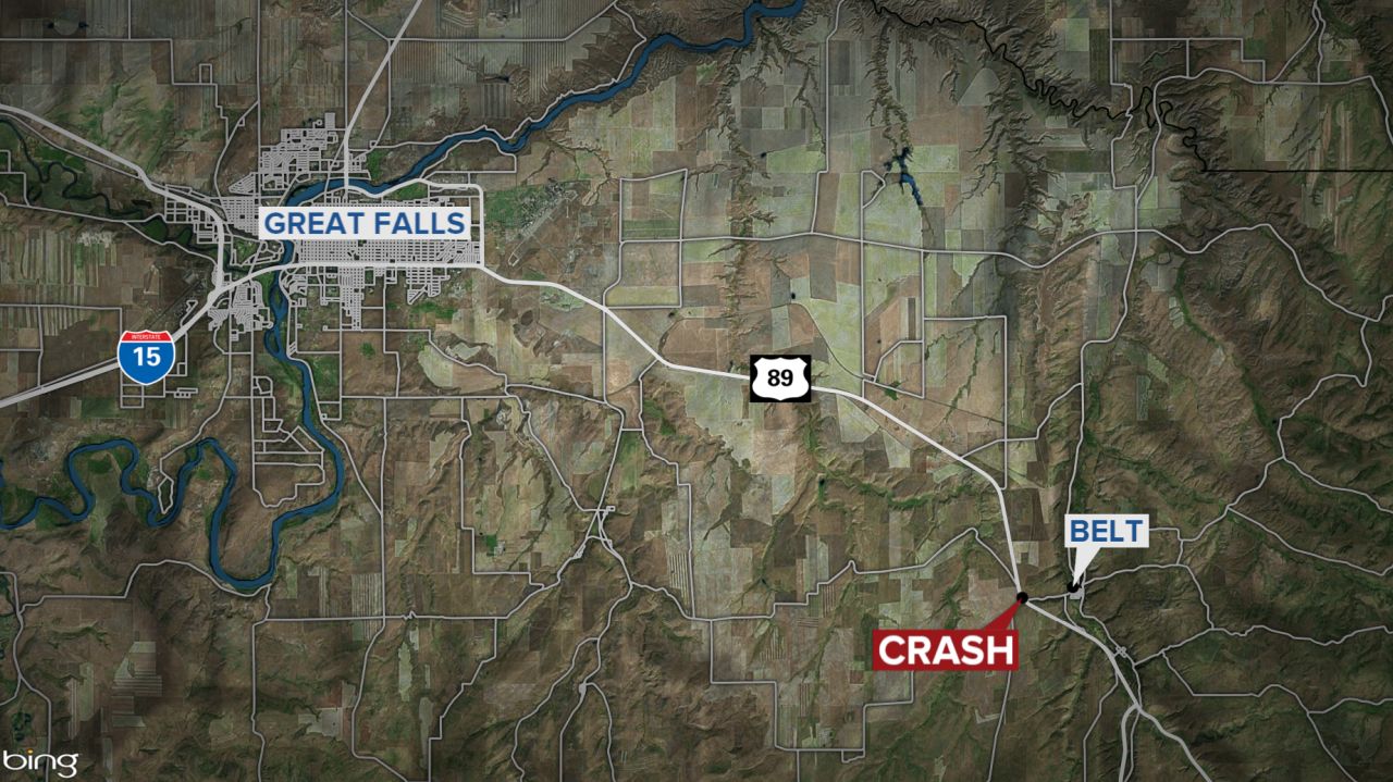 Crash near Belt on Thursday, April 4, 2024.