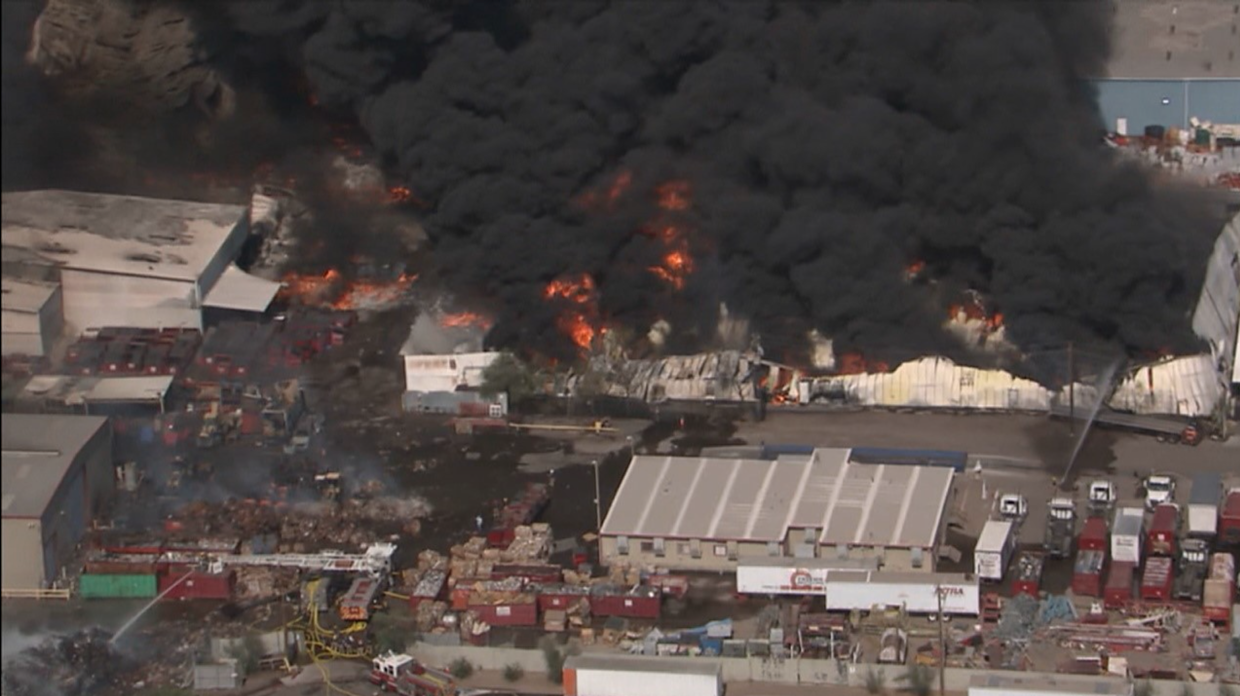 Recycling Yard Fire 