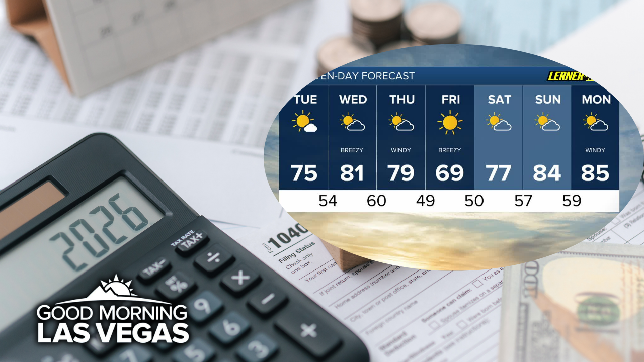 Good Morning, Las Vegas: Free tax help as deadline approaches, milder spring temperatures continue