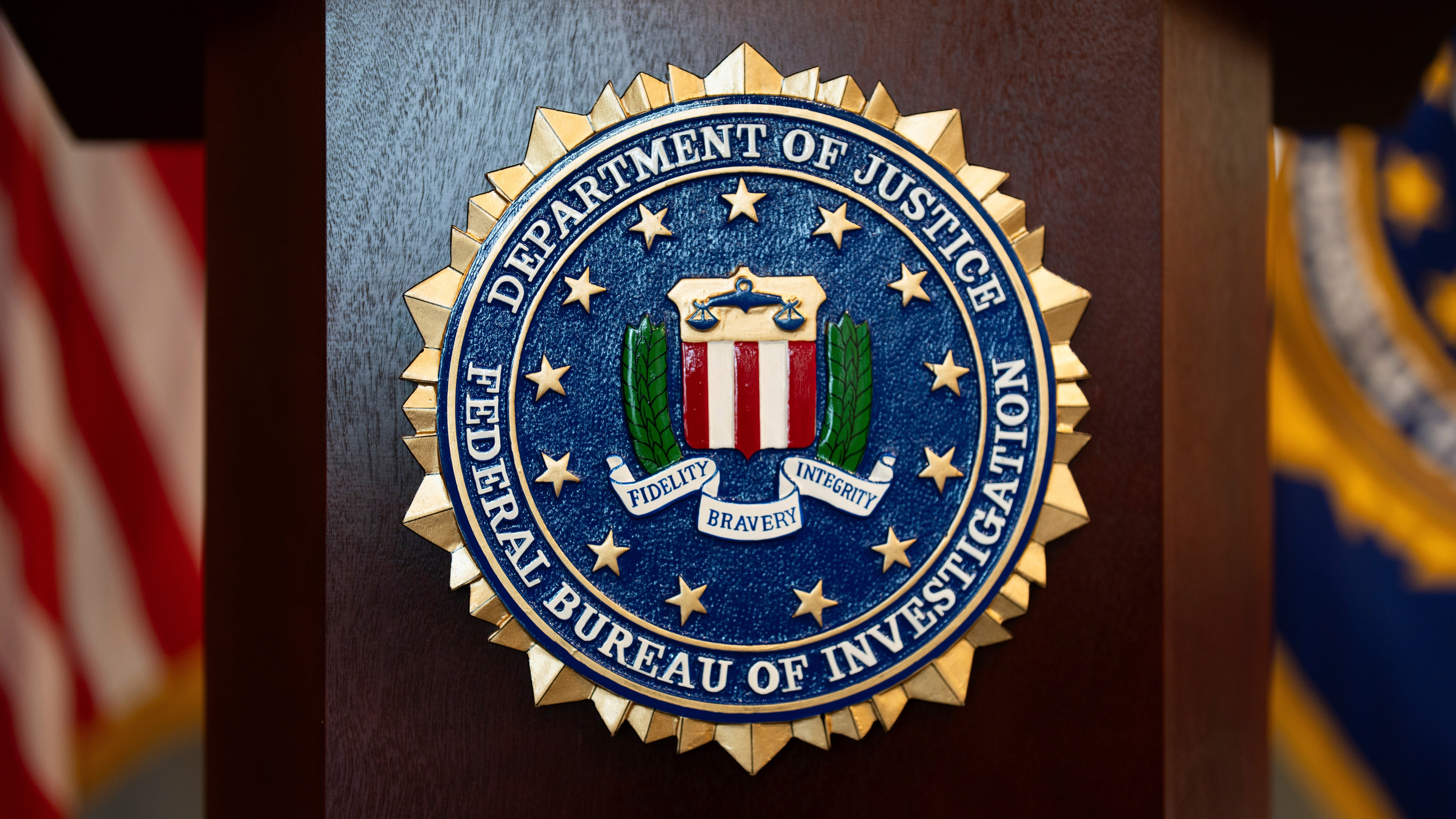 FILE - An FBI seal.