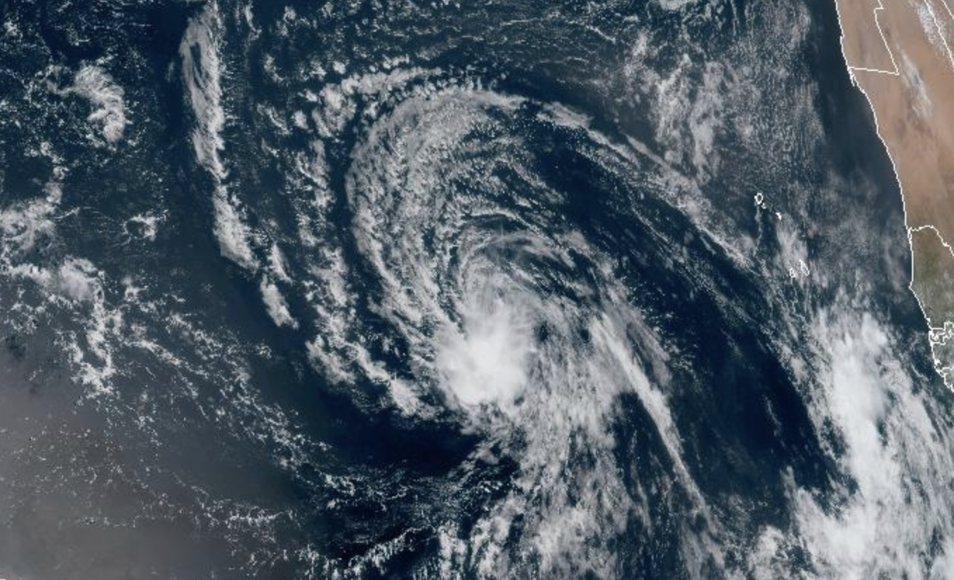 Tropical Storm Dolly satellite view. 