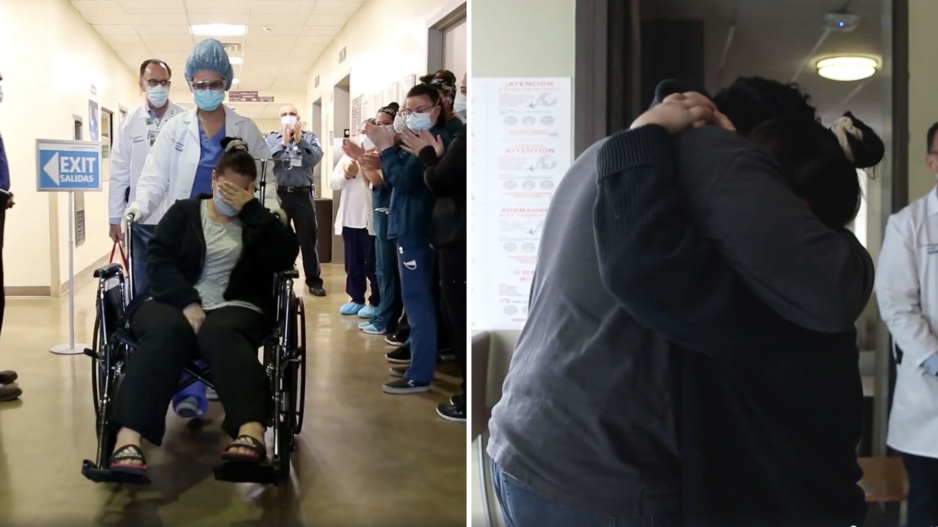 Video shows the moment a mother of 5 reunites with husband following 15-day battle with COVID-19