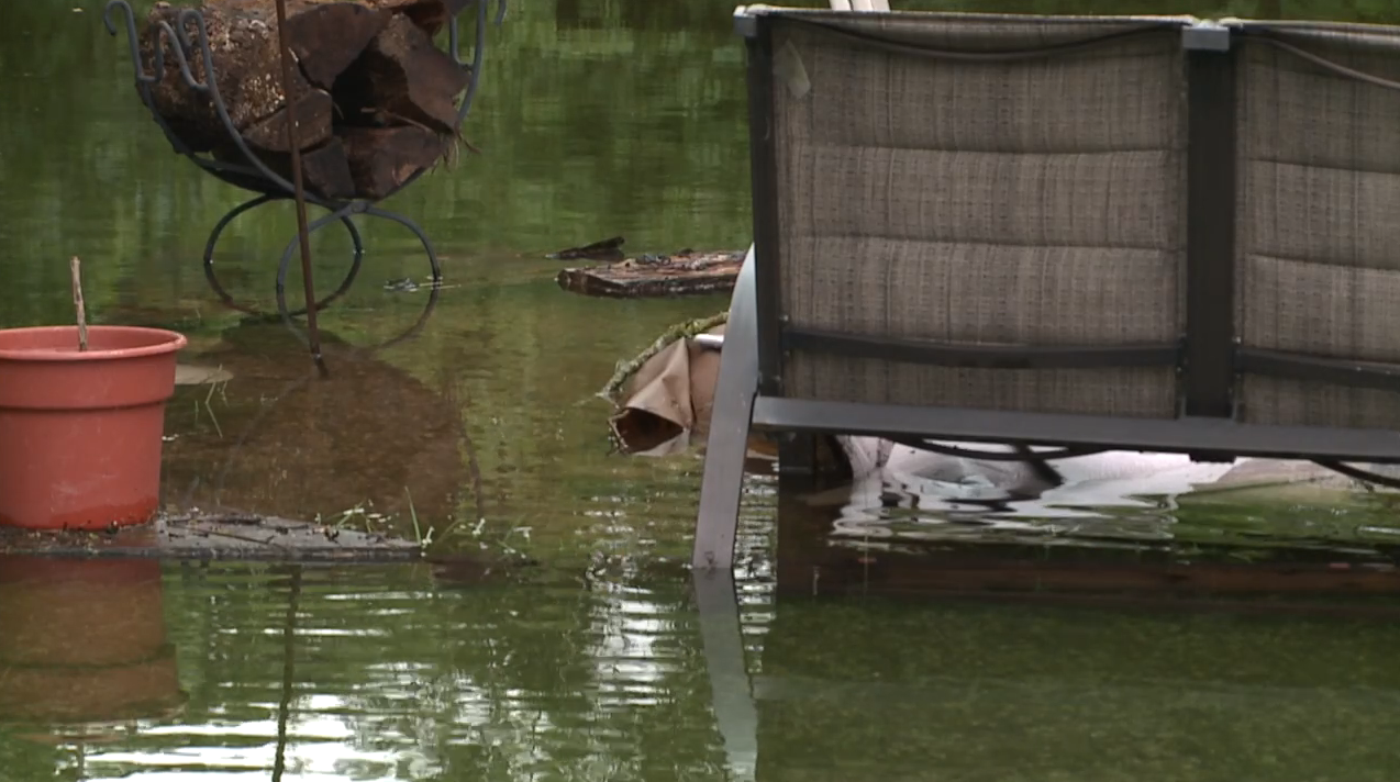 Backyard flooded in Kalamazoo