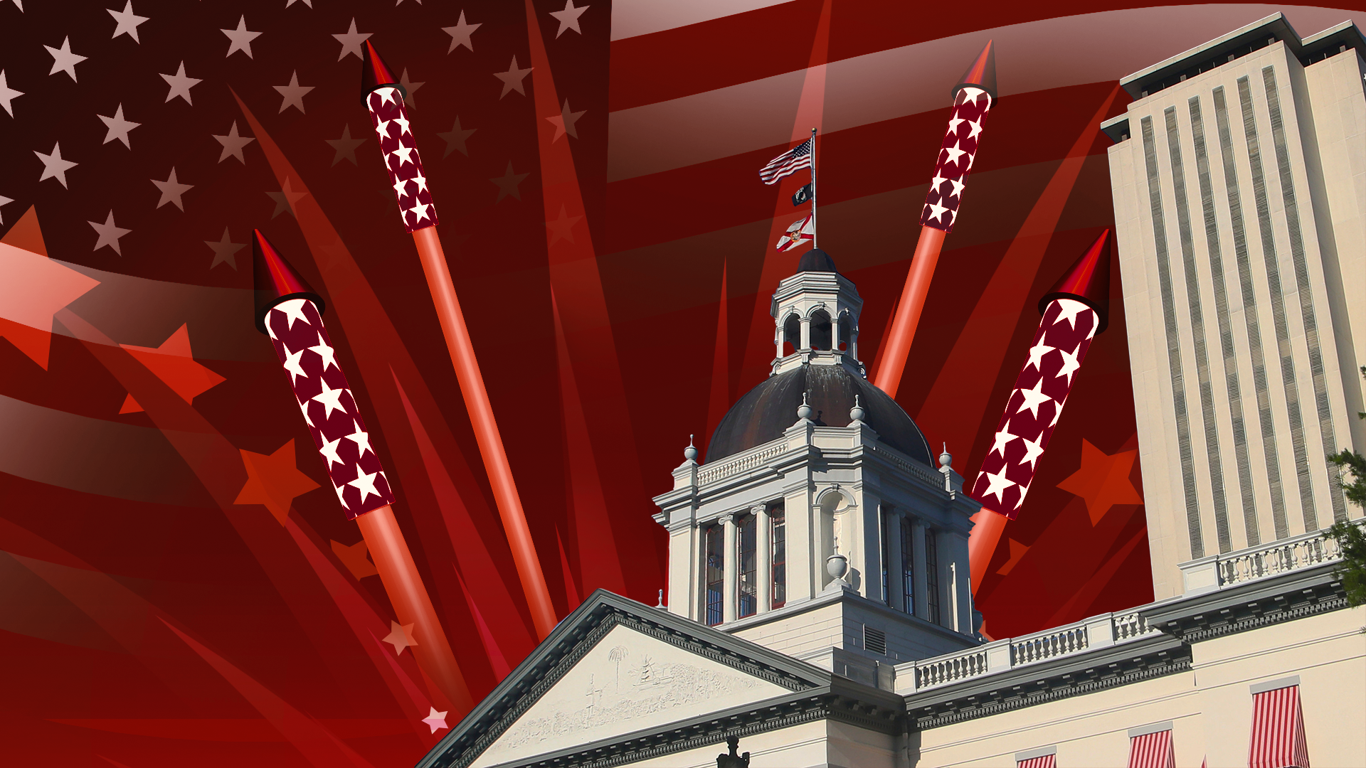 Florida Capitol patriotic background