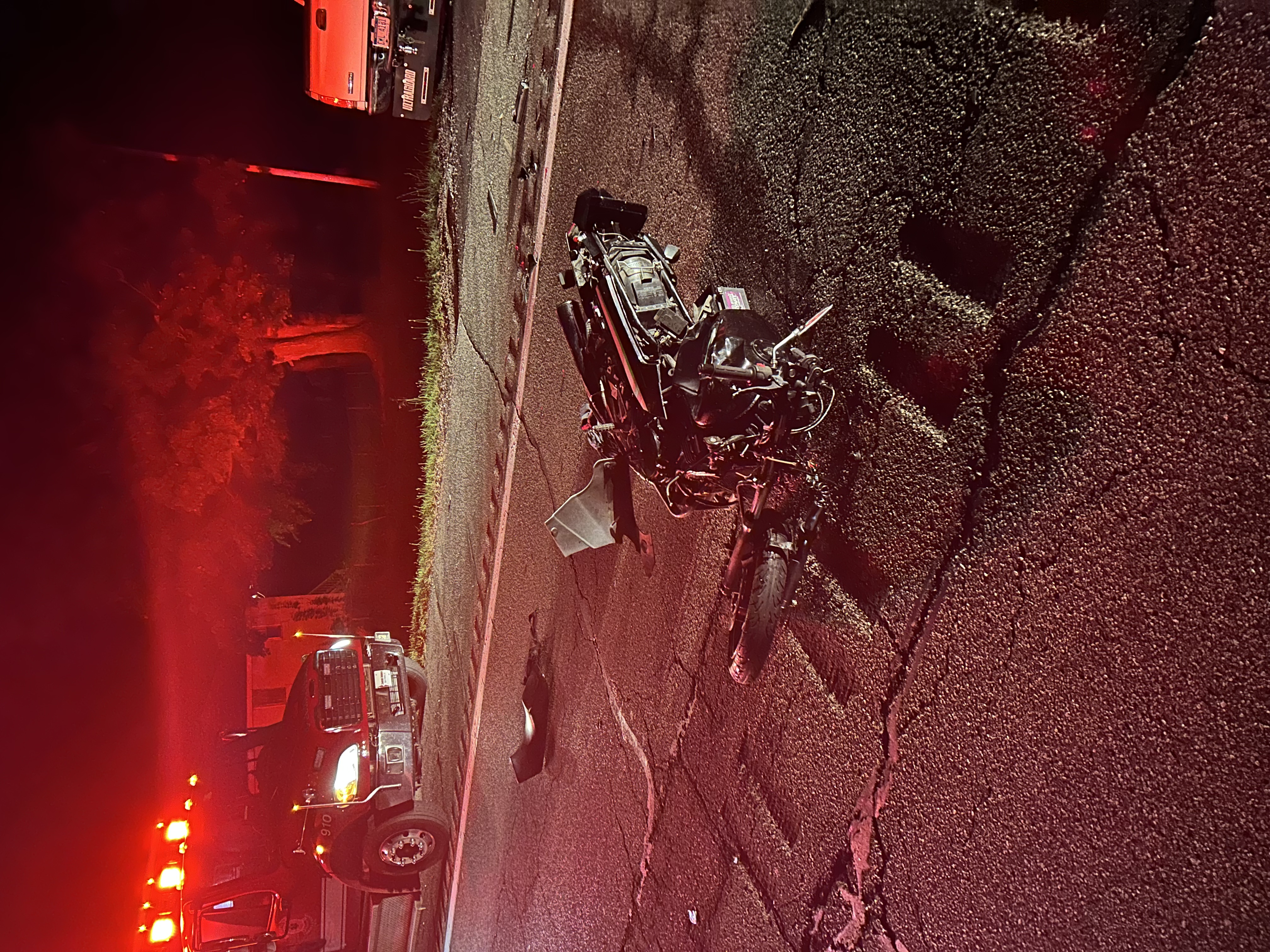 motorcyclist airlifted after crash