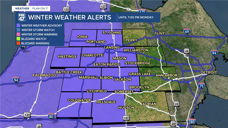 Winter Weather Advisory issued across Mid-Michigan