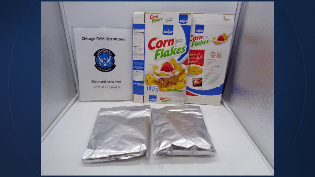 Customs authorities in Ohio say they intercepted a shipment of cereal earlier this month with a special frosting -- cocaine.
