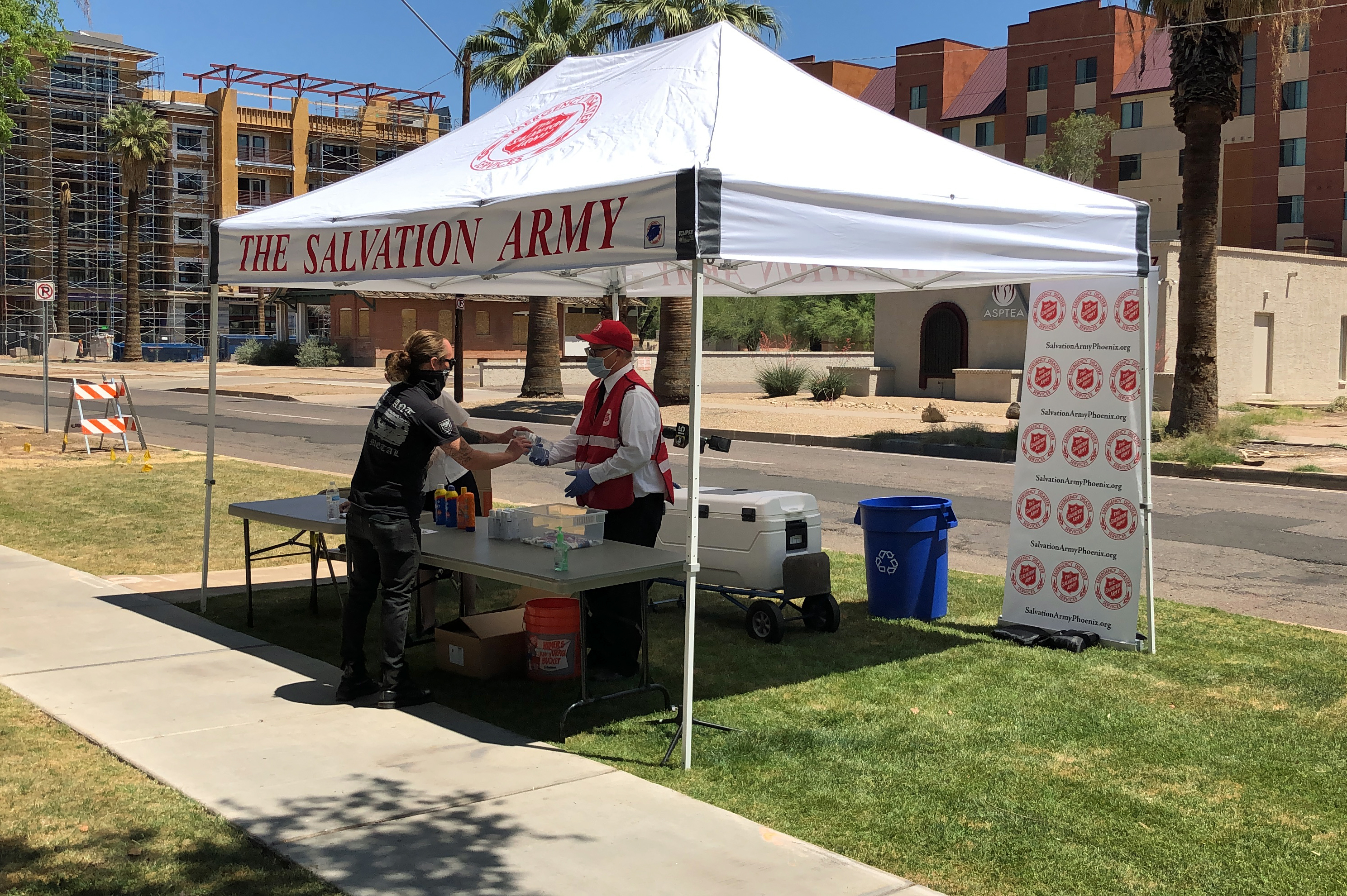 Salvation Army heat relief station