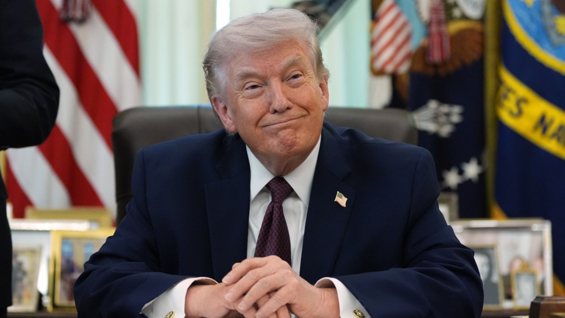President Donald Trump in the Oval Office.