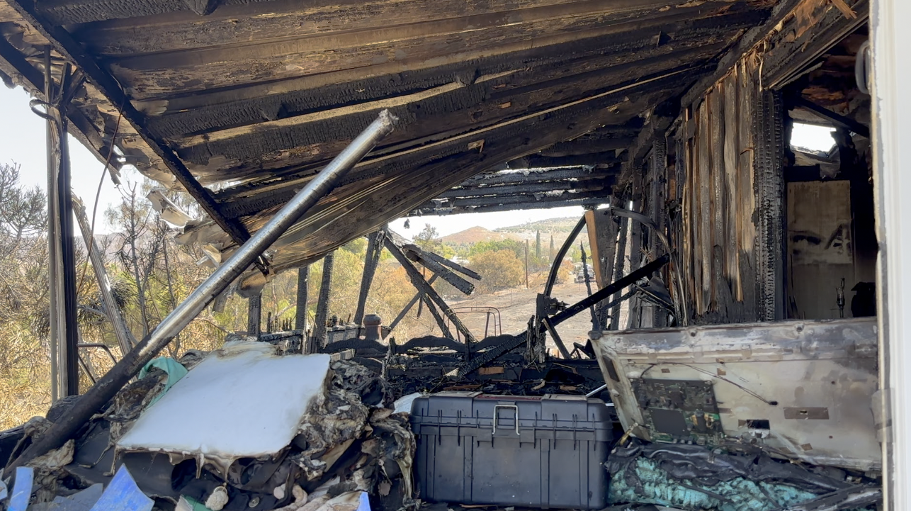Sharon Martin's home was destroyed in the Coches Fire. 