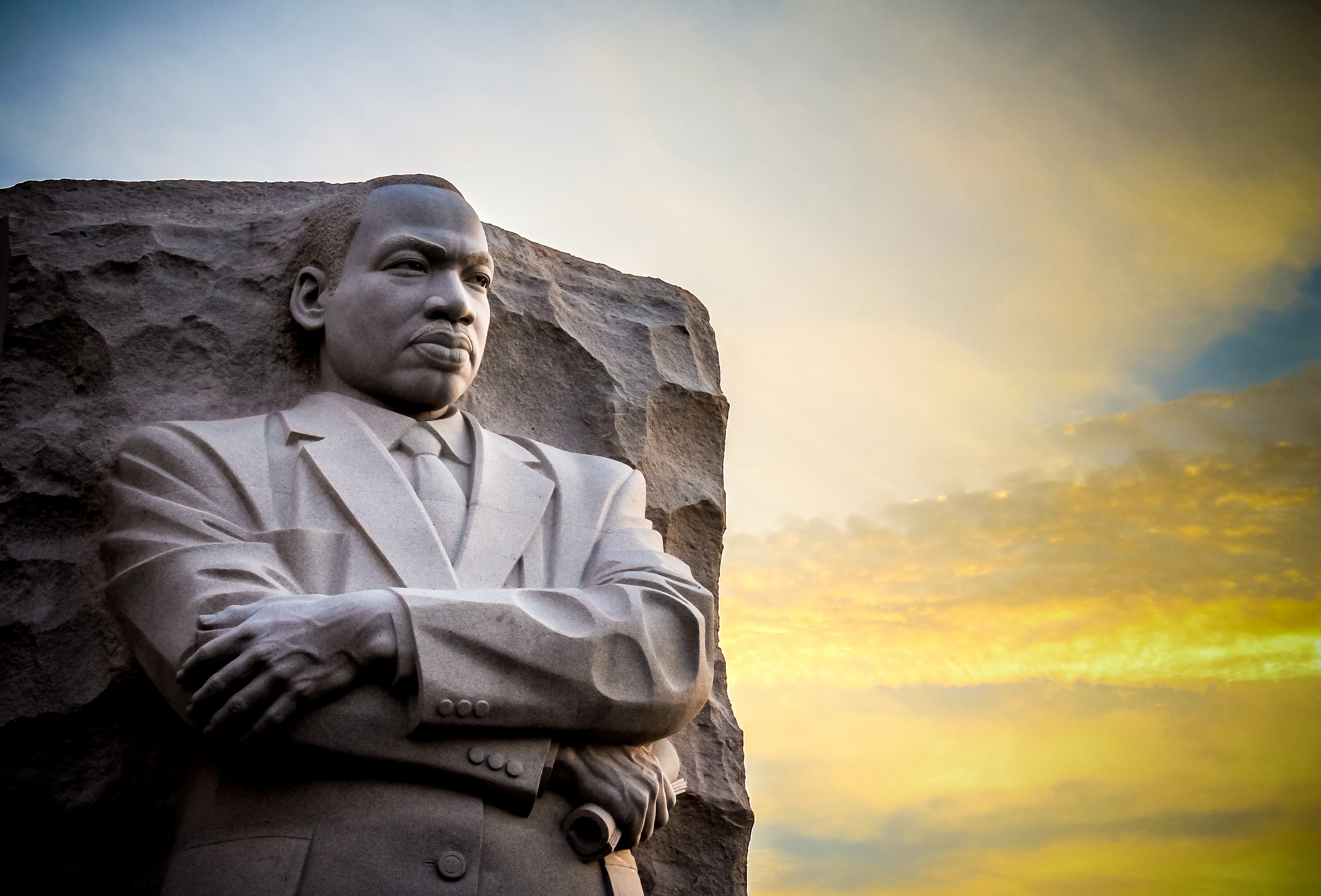 The statue memorial for Martin Luther King Jr. in West Potomac Park, Washington D.C..