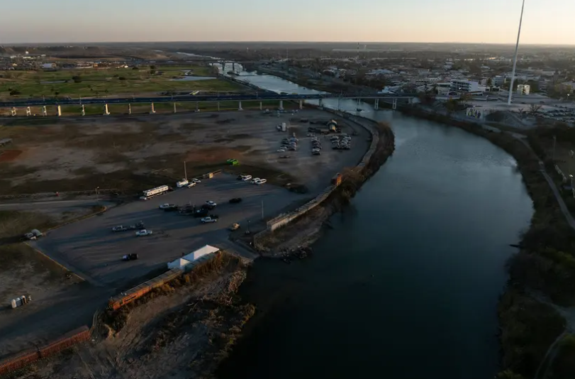 Shelby Park, until recently occupied by state troopers and the Texas National Guard, sits next to the Rio Grande in Eagle Pass.