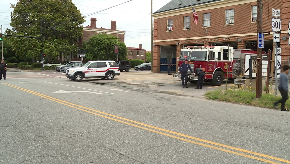 Petersburg Firefighter struck