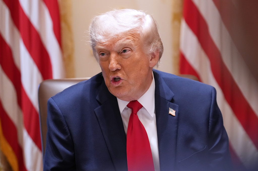 President Donald Trump speaks during a Cabinet meeting at the White House, Wednesday, May 27, 2026, in Washington.