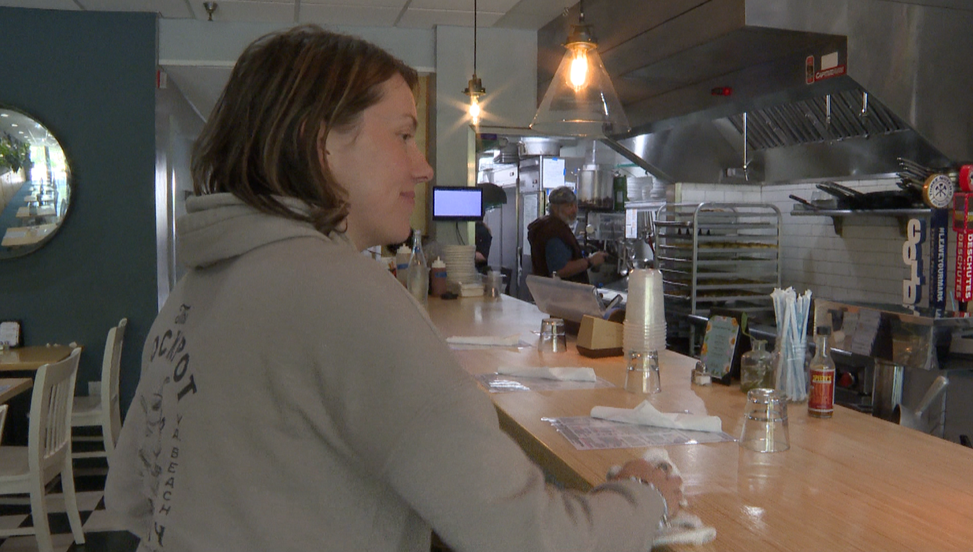 Amber Kostka working at Stockpot
