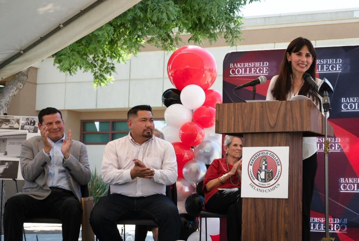 KCCD Chancellor Sonya Christian speaks at Delano Campus 50th Anniversary