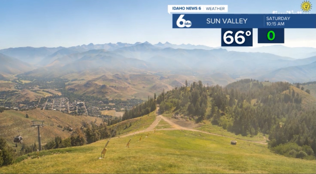 Haze settles in from Moose Fire, Saturday July 23