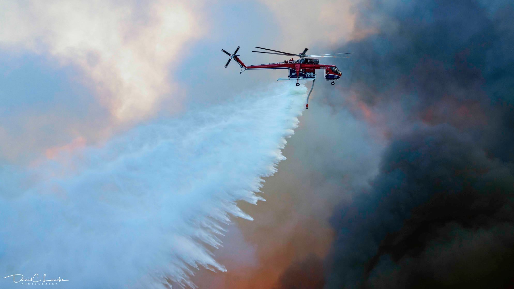 Valley Fire water drop