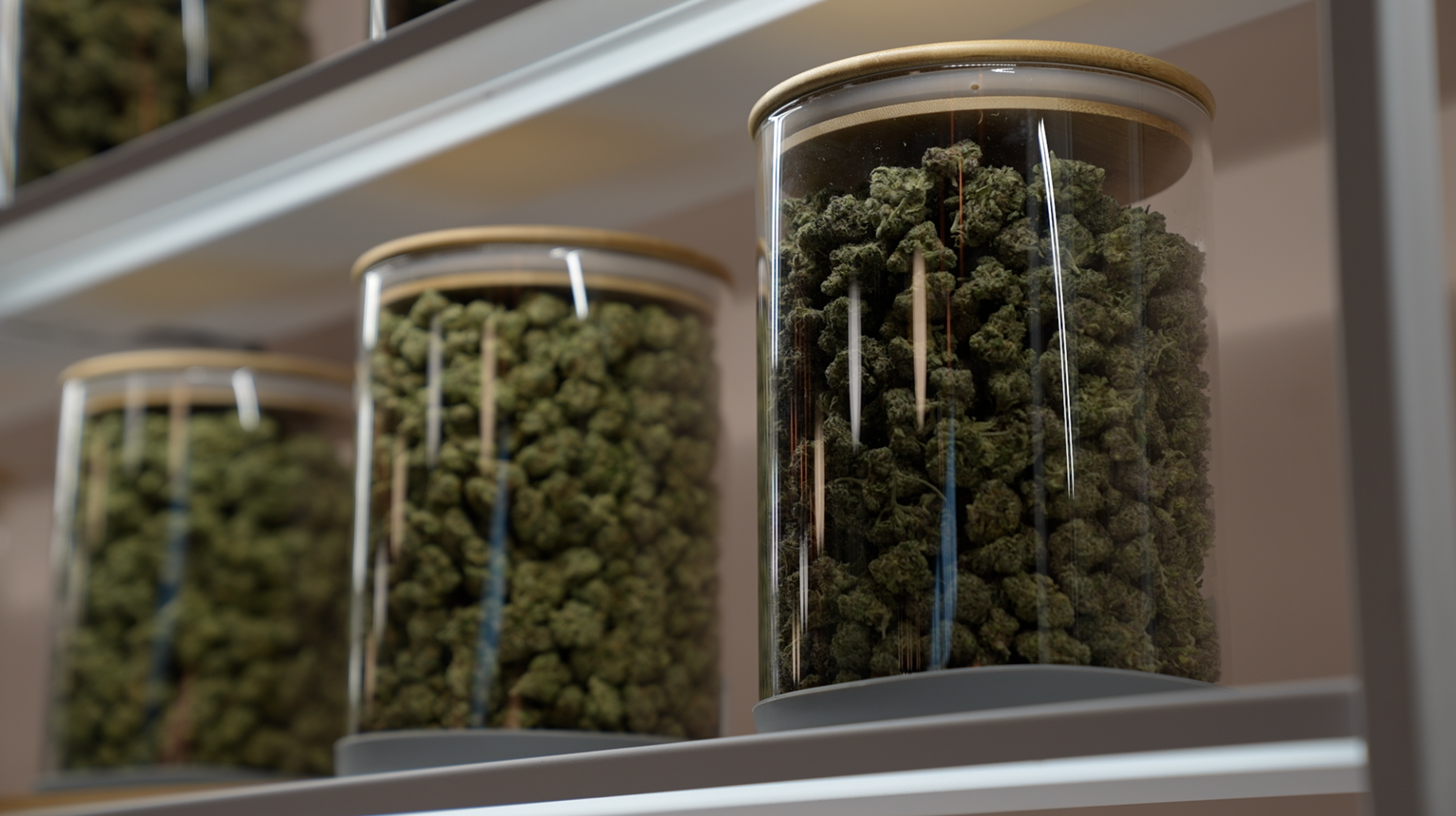 Jars of marijuana in Flora, Clinton County's first and only cannabis facility