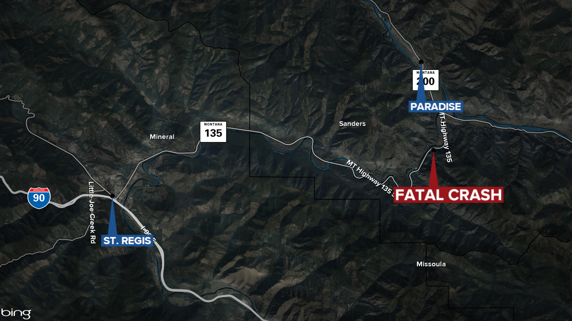 100725 Sanders County Fatal Crash Map