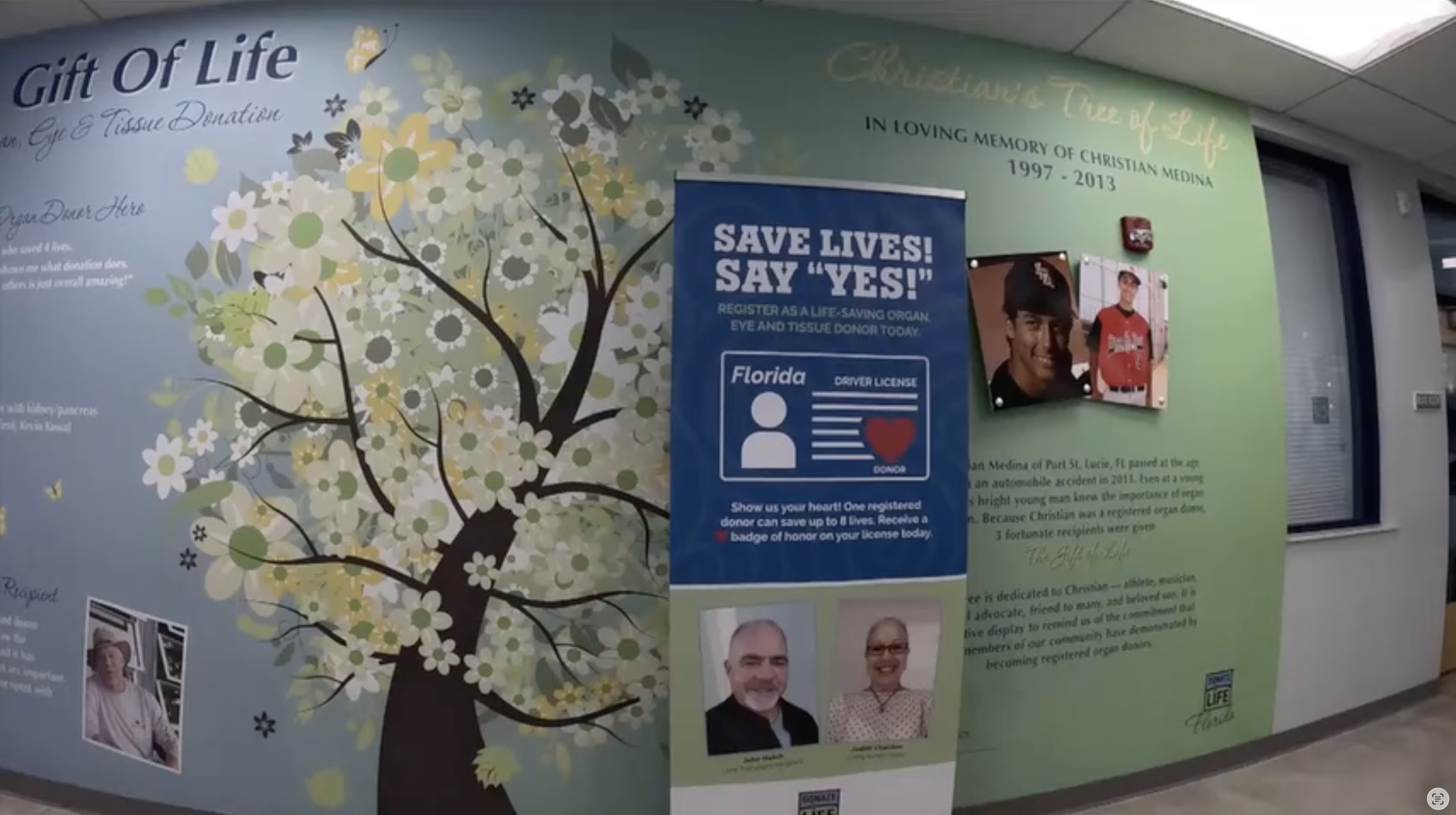 The Tree of Life is a memorial and awareness display created by St. Lucie County Tax Collector Chris Craft and Donate Life Florida to promote organ donation.