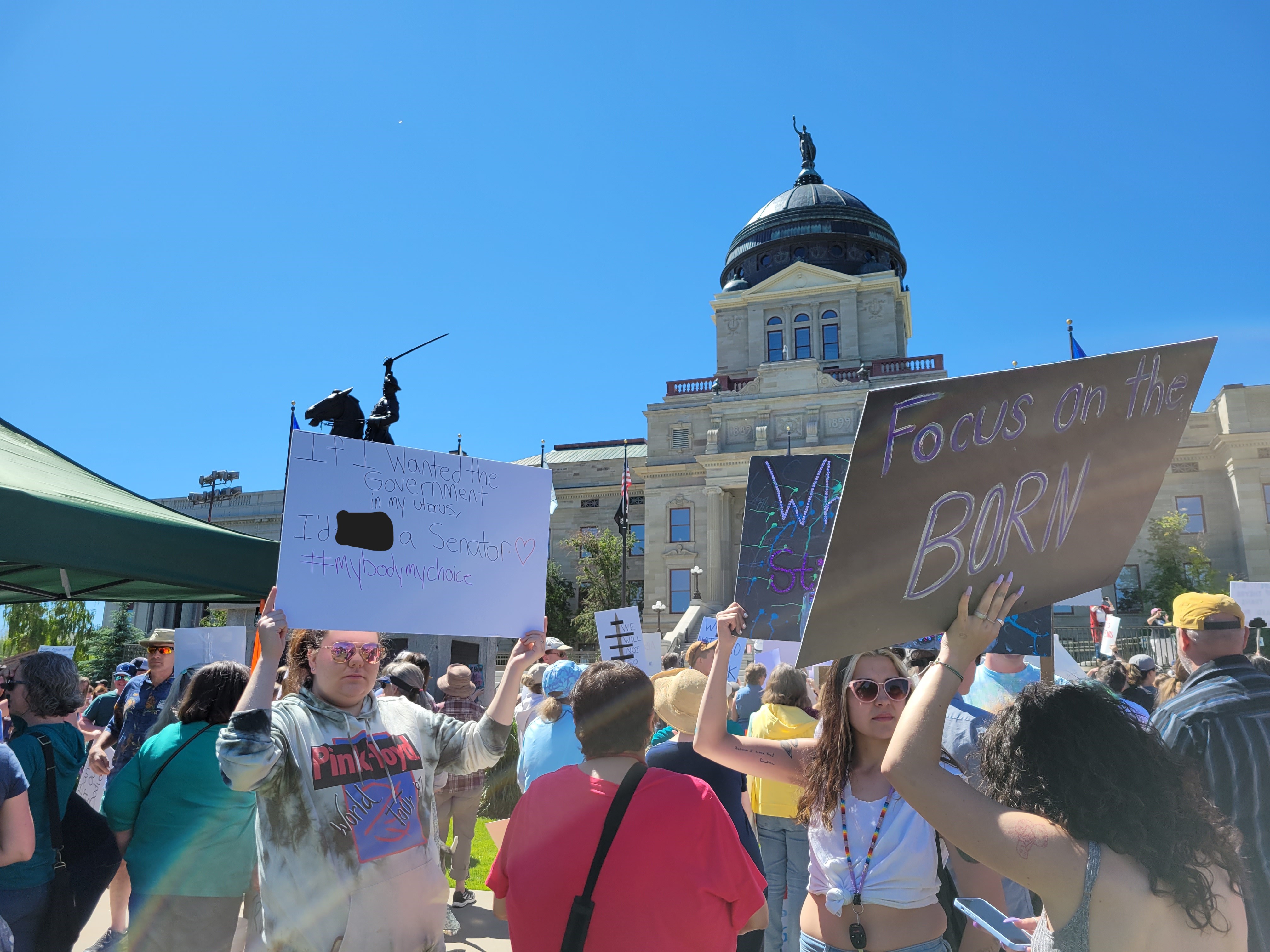 Hundreds march on Montana Capitol opposing Roe v. Wade overturn