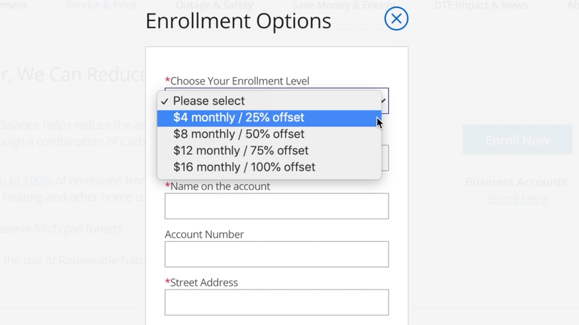 DTE carbon offset program web pic