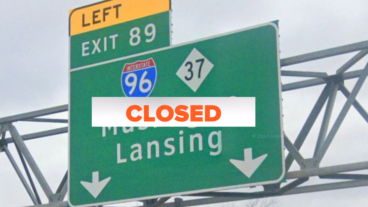 131 NB closure sign