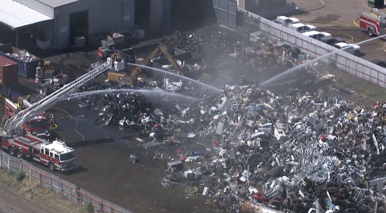 Phoenix recycling yard fire 