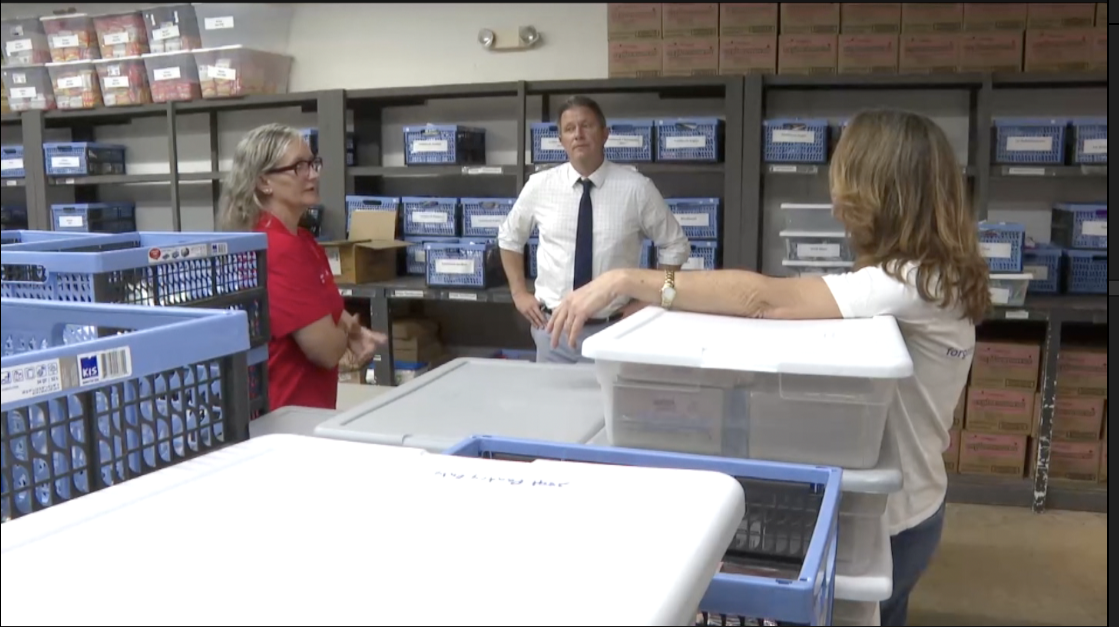 WPTV Anchor Mike Trim connects with Forgotten Soldiers Outreach leaders 