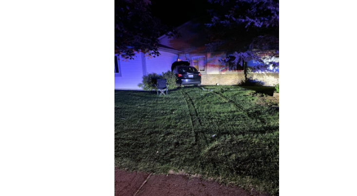 Vehicle crashes into Delhi TWP apartment building 